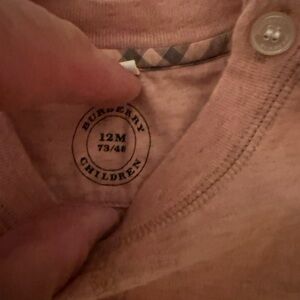 Burberry Children Pink Romper